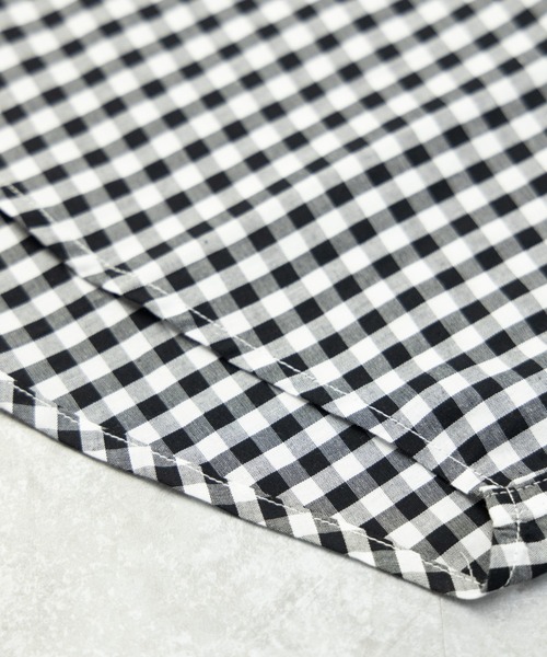 NYLAUS（ナイラス）の「レギュラーフィット ボタンダウン ロングスリーブ 平織チェック柄シャツ（シャツ/ブラウス・メンズ・グレー系/ブラック系1/ブラック系2/レッド系/ネイビー系/ブルー系・M/L/LL）」の11枚目の写真