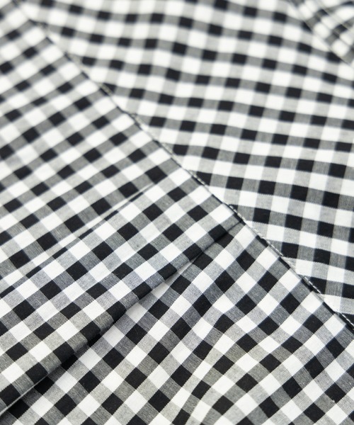 NYLAUS（ナイラス）の「レギュラーフィット ボタンダウン ロングスリーブ 平織チェック柄シャツ（シャツ/ブラウス・メンズ・グレー系/ブラック系1/ブラック系2/レッド系/ネイビー系/ブルー系・M/L/LL）」の12枚目の写真