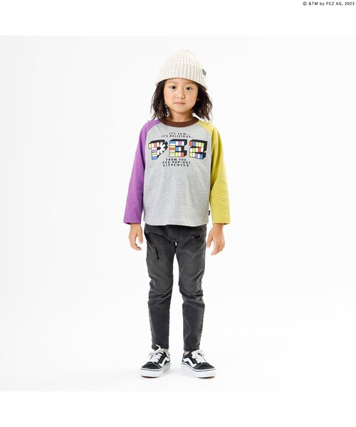 F.O.KIDS（エフオーキッズ）の「PEZコラボ　ラグラン長袖Tシャツ（Tシャツ/カットソー・キッズ・グリーン/ブラック/レインボー/パープル・100/110/120/80/130/140/150/95/90）」の5枚目の写真
