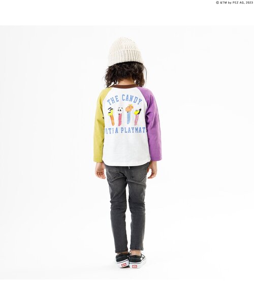 F.O.KIDS（エフオーキッズ）の「PEZコラボ　ラグラン長袖Tシャツ（Tシャツ/カットソー・キッズ・グリーン/ブラック/レインボー/パープル・100/110/120/80/130/140/150/95/90）」の6枚目の写真