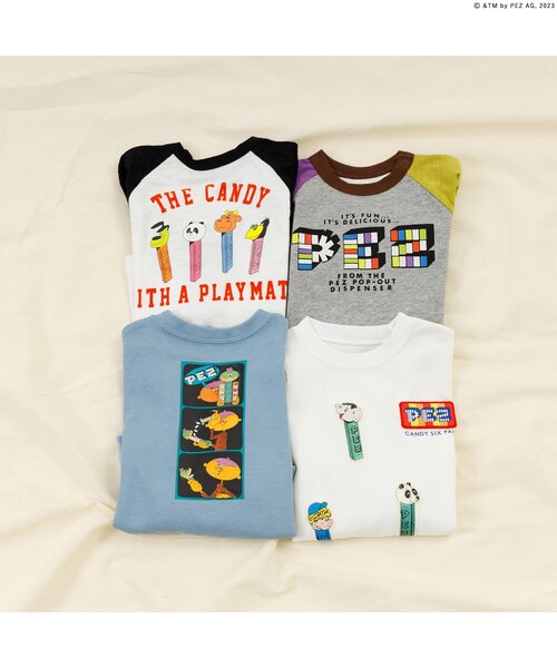 F.O.KIDS（エフオーキッズ）の「PEZコラボ　ラグラン長袖Tシャツ（Tシャツ/カットソー・キッズ・グリーン/ブラック/レインボー/パープル・100/110/120/80/130/140/150/95/90）」の7枚目の写真