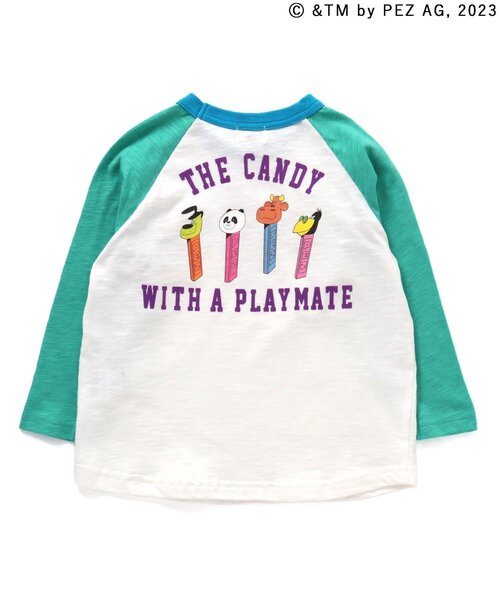 F.O.KIDS（エフオーキッズ）の「PEZコラボ　ラグラン長袖Tシャツ（Tシャツ/カットソー・キッズ・グリーン/ブラック/レインボー/パープル・100/110/120/80/130/140/150/95/90）」の12枚目の写真