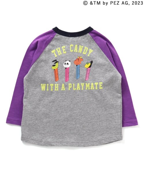 F.O.KIDS（エフオーキッズ）の「PEZコラボ　ラグラン長袖Tシャツ（Tシャツ/カットソー・キッズ・グリーン/ブラック/レインボー/パープル・100/110/120/80/130/140/150/95/90）」の13枚目の写真