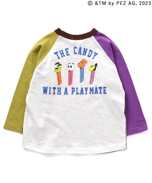 F.O.KIDS（エフオーキッズ）の「PEZコラボ　ラグラン長袖Tシャツ（Tシャツ/カットソー・キッズ・グリーン/ブラック/レインボー/パープル・100/110/120/80/130/140/150/95/90）」の14枚目の写真