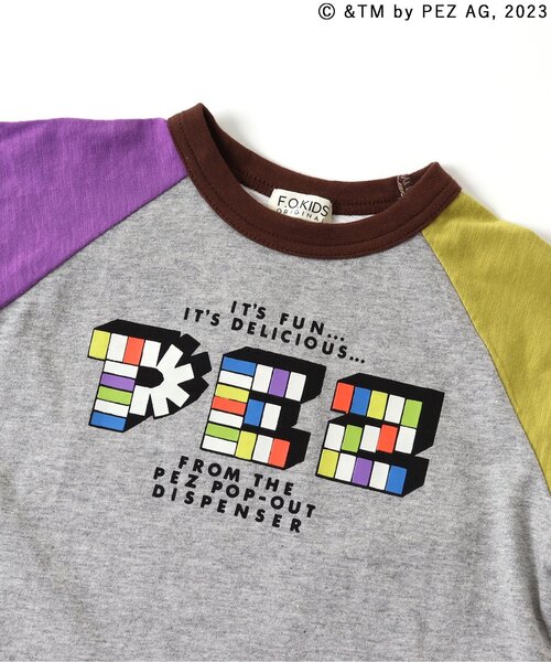 F.O.KIDS（エフオーキッズ）の「PEZコラボ　ラグラン長袖Tシャツ（Tシャツ/カットソー・キッズ・グリーン/ブラック/レインボー/パープル・100/110/120/80/130/140/150/95/90）」の15枚目の写真