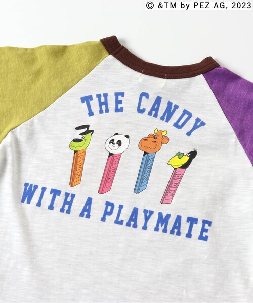 F.O.KIDS（エフオーキッズ）の「PEZコラボ　ラグラン長袖Tシャツ（Tシャツ/カットソー・キッズ・グリーン/ブラック/レインボー/パープル・100/110/120/80/130/140/150/95/90）」の17枚目の写真