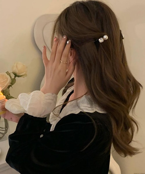 TONE SELECT GOODS(トーンセレクトグッズ)の「pur chouchou/パールミニヘアクリップセット P4095(バレッタ/ヘアクリップ・レディース・ブラック系その他/ブラック系その他2/ブラック系その他3・FREE)」の6枚目の写真