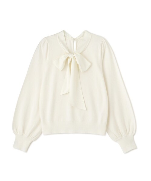 PROPORTION BODY DRESSING(プロポーションボディドレッシング)の「シフォンボウタイニット / 1213270917(ニット/セーター・レディース・ブラック/ホワイト系その他/ブルー・SMALL/MEDIUM)」の5枚目の写真