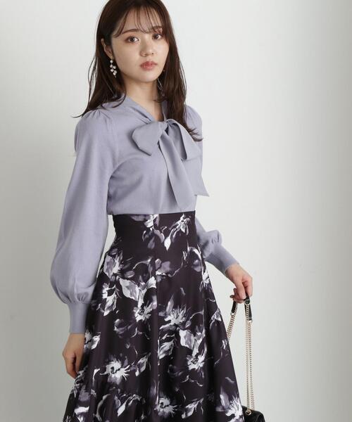 PROPORTION BODY DRESSING(プロポーションボディドレッシング)の「シフォンボウタイニット / 1213270917(ニット/セーター・レディース・ブラック/ホワイト系その他/ブルー・SMALL/MEDIUM)」の21枚目の写真