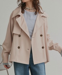 ad thie（アドティエ）の「トレンチコート ショート ラグラン ボタン ポケット（トレンチコート）」