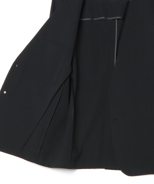 ATTACHMENT（アタッチメント）の「NY/CO ストレッチジャージー カラーレスジャケット / NY/CO STRETCH JERSEY COLLARLESS JACKET（ノーカラージャケット・メンズ・ダークグレー/ブラック・3/4/2/1）」の7枚目の写真