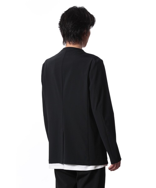 ATTACHMENT（アタッチメント）の「NY/CO ストレッチジャージー カラーレスジャケット / NY/CO STRETCH JERSEY COLLARLESS JACKET（ノーカラージャケット・メンズ・ダークグレー/ブラック・3/4/2/1）」の10枚目の写真