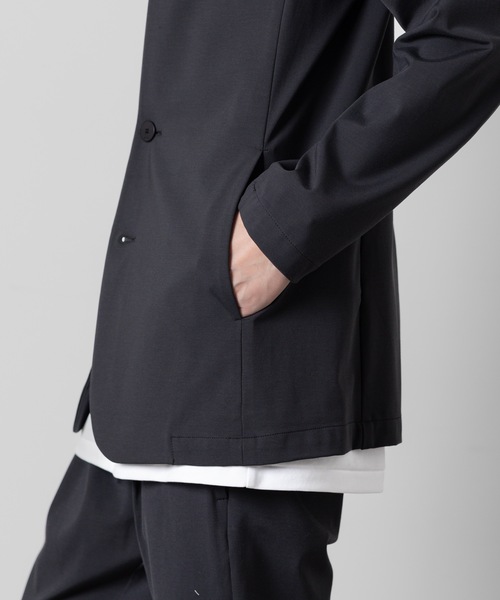ATTACHMENT（アタッチメント）の「NY/CO ストレッチジャージー カラーレスジャケット / NY/CO STRETCH JERSEY COLLARLESS JACKET（ノーカラージャケット・メンズ・ダークグレー/ブラック・3/4/2/1）」の16枚目の写真
