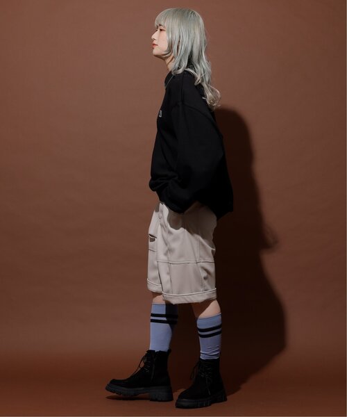DOUBLE NAME(ダブルネーム)の「ミニ恐竜ワッペンポロ衿プルオーバー/ユニセックス可(Tシャツ/カットソー・レディース・ブラック/グリーン/モカ・FREE)」の13枚目の写真