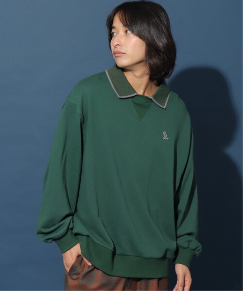 DOUBLE NAME(ダブルネーム)の「ミニ恐竜ワッペンポロ衿プルオーバー/ユニセックス可(Tシャツ/カットソー・レディース・ブラック/グリーン/モカ・FREE)」の16枚目の写真