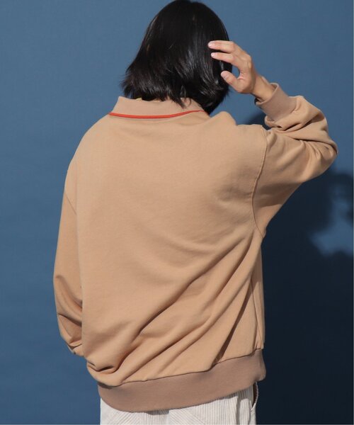 DOUBLE NAME(ダブルネーム)の「ミニ恐竜ワッペンポロ衿プルオーバー/ユニセックス可(Tシャツ/カットソー・レディース・ブラック/グリーン/モカ・FREE)」の8枚目の写真