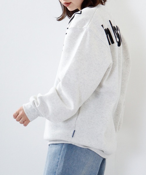 PERSON'S(パーソンズ)の「PERSON'S 裏起毛プリントクルートレーナー(スウェット・メンズ・ホワイト/杢グレー/ブラック・LL/4L/3L/M/L)」の10枚目の写真