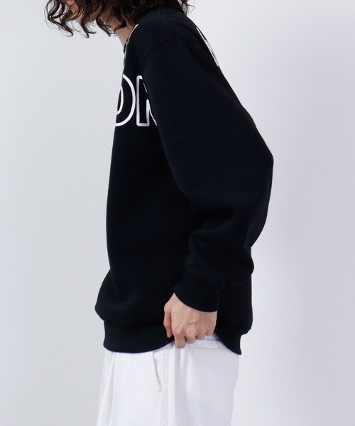 【即完sサイズ❗️】STONE 　スウェット　トレーナー　黒　S PERSON'S 裏起毛プリントクルートレーナー（スウェット）｜PERSON'S