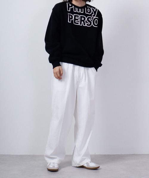 PERSON'S(パーソンズ)の「PERSON'S 裏起毛プリントクルートレーナー(スウェット・メンズ・ホワイト/杢グレー/ブラック・LL/4L/3L/M/L)」の21枚目の写真