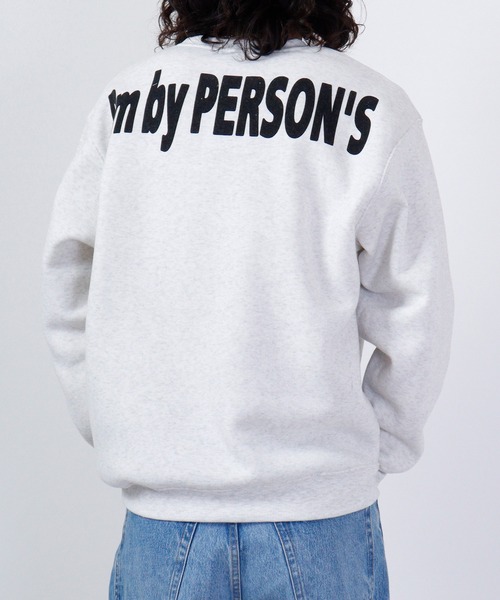 PERSON'S(パーソンズ)の「PERSON'S 裏起毛プリントクルートレーナー(スウェット・メンズ・ホワイト/杢グレー/ブラック・LL/4L/3L/M/L)」の6枚目の写真