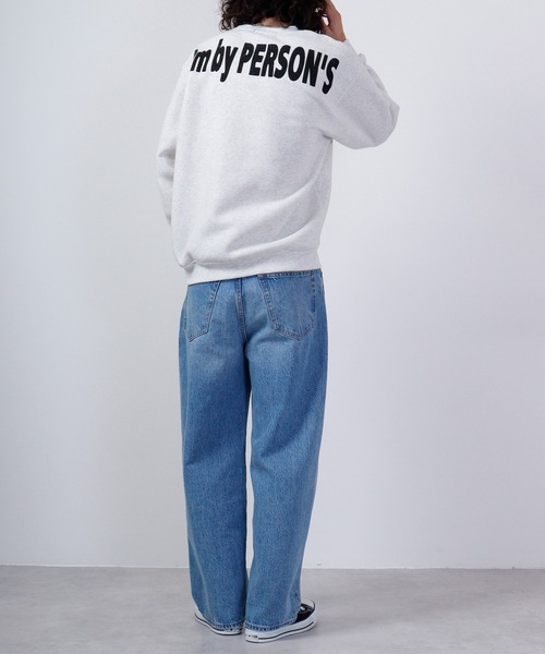 PERSON'S(パーソンズ)の「PERSON'S 裏起毛プリントクルートレーナー(スウェット・メンズ・ホワイト/杢グレー/ブラック・LL/4L/3L/M/L)」の8枚目の写真