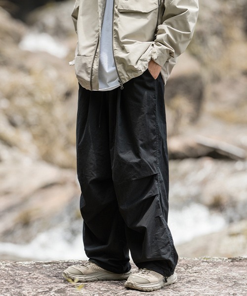 セール】【HOOK】膝タック入りコットンワークパンツ（カーゴパンツ
