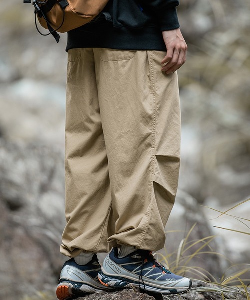 セール】【HOOK】膝タック入りコットンワークパンツ（カーゴパンツ
