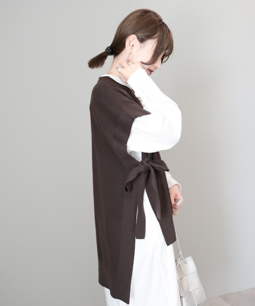 AMERICAN HOLIC(アメリカンホリック)の「SET シャツワンピース+ニットベスト(シャツワンピース・レディース・ブラック/杢グレー/ブラウン・M/L)」の10枚目の写真