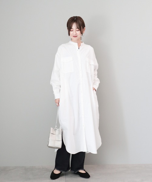 AMERICAN HOLIC(アメリカンホリック)の「SET シャツワンピース+ニットベスト(シャツワンピース・レディース・ブラック/杢グレー/ブラウン・M/L)」の7枚目の写真