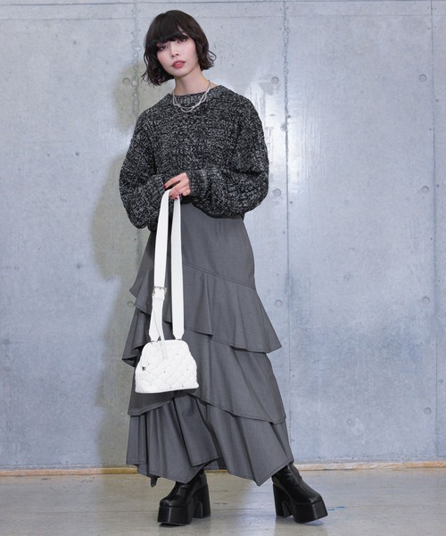 PAGEBOY(ページボーイ)の「スパンコールケーブルショート(ニット/セーター・レディース・ピンク/ブラック/ブルー/ホワイト・FREE)」の13枚目の写真