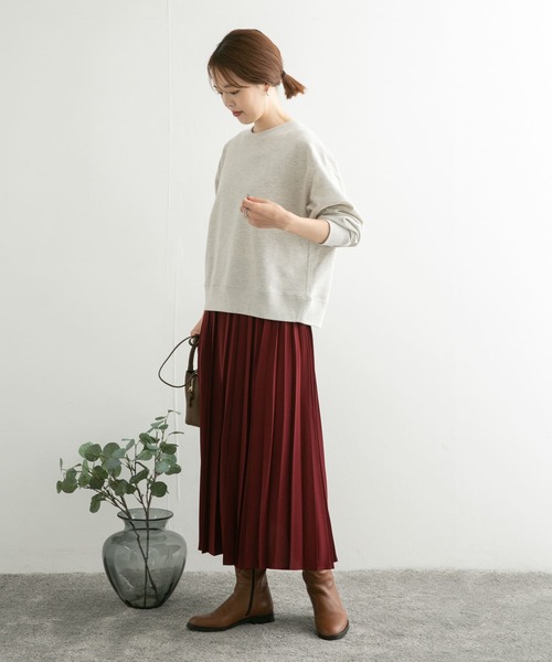 URBAN RESEARCH DOORS(アーバンリサーチドアーズ)の「URGREEN コンパクトスウェットプルオーバー(Tシャツ/カットソー・レディース・ネイビー/オートミール/キャメル・MEDIUM)」の5枚目の写真