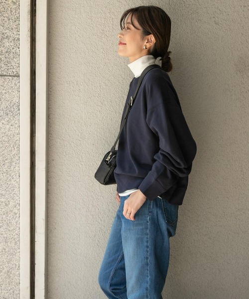 URBAN RESEARCH DOORS(アーバンリサーチドアーズ)の「URGREEN コンパクトスウェットプルオーバー(Tシャツ/カットソー・レディース・ネイビー/オートミール/キャメル・MEDIUM)」の12枚目の写真