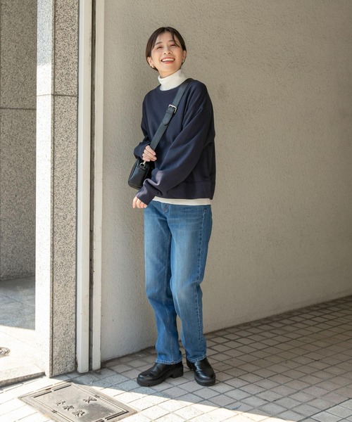 URBAN RESEARCH DOORS(アーバンリサーチドアーズ)の「URGREEN コンパクトスウェットプルオーバー(Tシャツ/カットソー・レディース・ネイビー/オートミール/キャメル・MEDIUM)」の14枚目の写真