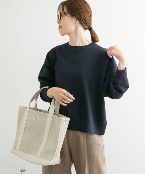 URBAN RESEARCH DOORS(アーバンリサーチドアーズ)の「URGREEN コンパクトスウェットプルオーバー(Tシャツ/カットソー・レディース・ネイビー/オートミール/キャメル・MEDIUM)」の16枚目の写真