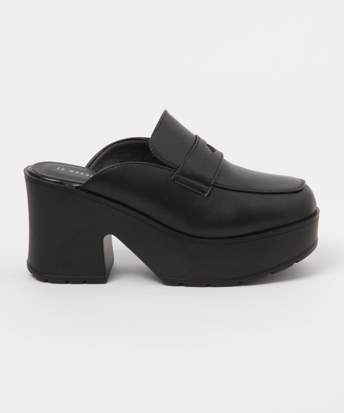 FOREVER 21（フォーエバー トゥエンティーワン）の「厚底ヒールサボ（その他シューズ・レディース・シルバー/ブラック・MEDIUM/SMALL/LARGE）」の6枚目の写真