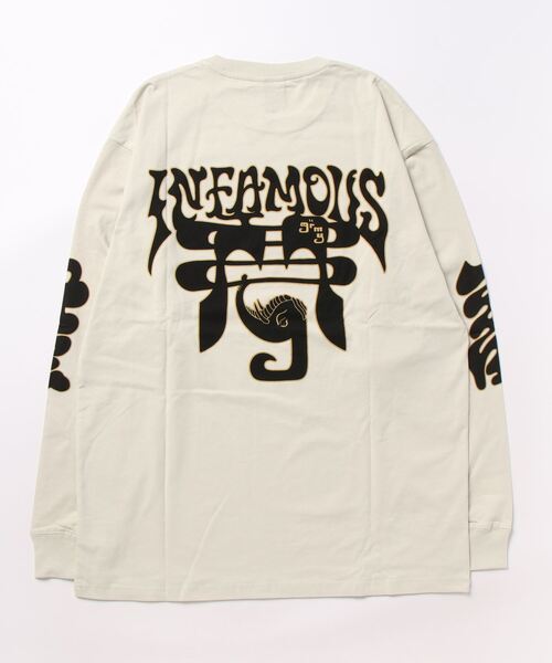 GRIMEY（グライミー）の「GRMY(GRIMEY)/グライミー/LONG SLEEVE TEE①（Tシャツ/カットソー・メンズ・ホワイト・M/L/XL）」の7枚目の写真