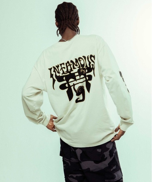 GRIMEY（グライミー）の「GRMY(GRIMEY)/グライミー/LONG SLEEVE TEE①（Tシャツ/カットソー・メンズ・ホワイト・M/L/XL）」の5枚目の写真