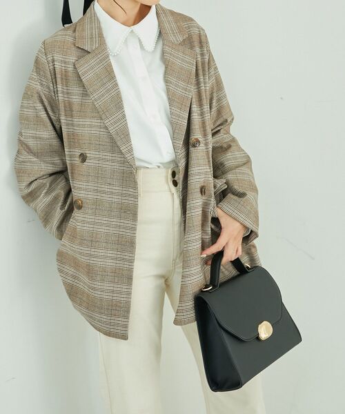 MAJESTIC LEGON（マジェスティックレゴン）の「レディモチーフハンドバッグ（ハンドバッグ・レディース・ブラック/キャメル・FREE）」の21枚目の写真