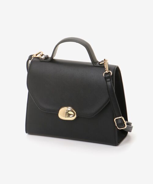 MAJESTIC LEGON（マジェスティックレゴン）の「レディモチーフハンドバッグ（ハンドバッグ・レディース・ブラック/キャメル・FREE）」の12枚目の写真