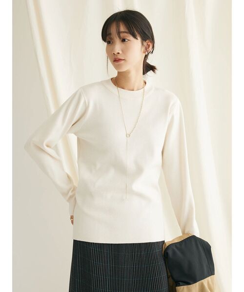 CRAFT STANDARD BOUTIQUE（クラフトスタンダードブティック）の「モックネックニットプルオーバー（ニット/セーター・レディース・アイボリー/ピンク/ラベンダー/ブラック/グレー/ネイビー・M/L）」の8枚目の写真