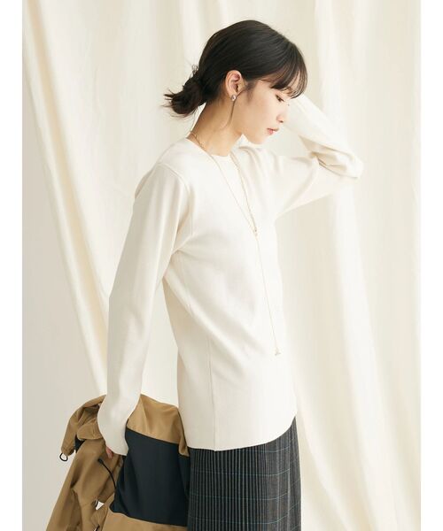 CRAFT STANDARD BOUTIQUE（クラフトスタンダードブティック）の「モックネックニットプルオーバー（ニット/セーター・レディース・アイボリー/ピンク/ラベンダー/ブラック/グレー/ネイビー・M/L）」の11枚目の写真