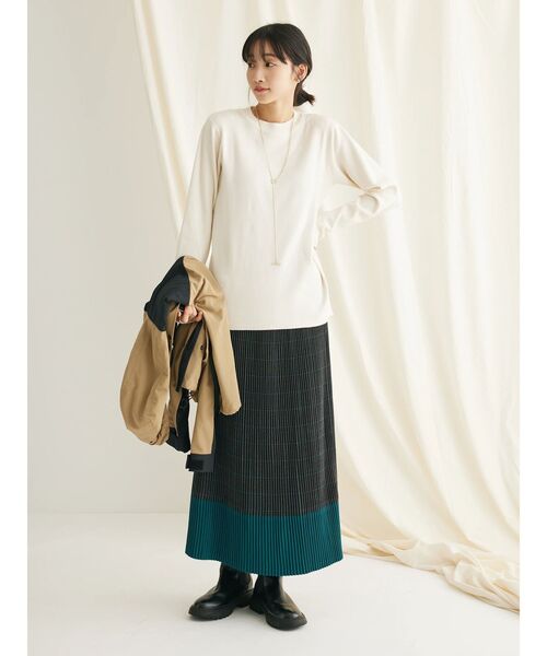 CRAFT STANDARD BOUTIQUE（クラフトスタンダードブティック）の「モックネックニットプルオーバー（ニット/セーター・レディース・アイボリー/ピンク/ラベンダー/ブラック/グレー/ネイビー・M/L）」の14枚目の写真