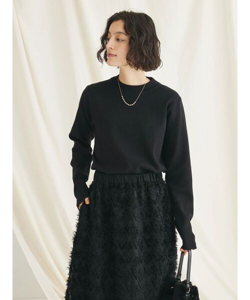 CRAFT STANDARD BOUTIQUE（クラフトスタンダードブティック）の「モックネックニットプルオーバー（ニット/セーター・レディース・アイボリー/ピンク/ラベンダー/ブラック/グレー/ネイビー・M/L）」の20枚目の写真