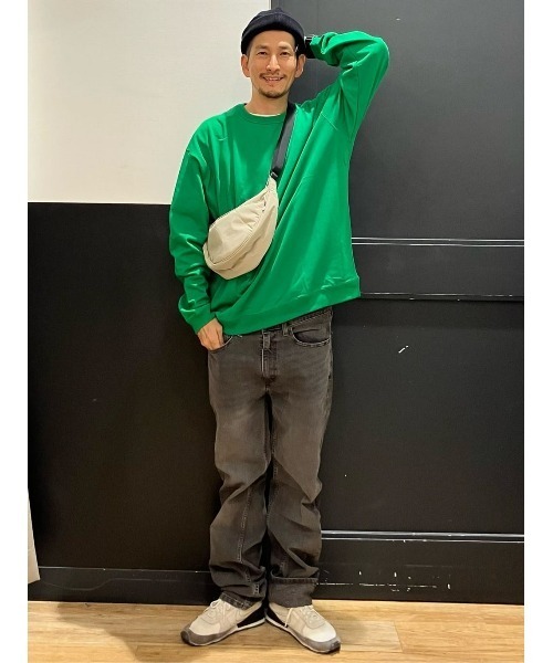 PLUS ONE（プラスワン）の「【PLUS ONE】ハーフムーンショルダーバッグ（ショルダーバッグ・メンズ・ライトベージュ/ブラック・ONE SIZE）」の10枚目の写真