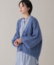 《natural by clip》3ゲージ 畔Vネックカーディガン