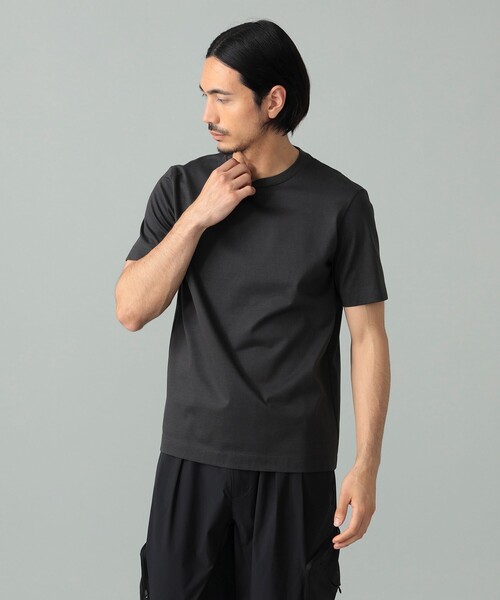 International Gallery BEAMS(インターナショナルギャラリービームス)の「SLOANE / コットンテンジク クルーネック カラーTシャツ(Tシャツ/カットソー・メンズ・レッド系その他7/オリーブ/ブラック系その他4/ダークブラウン/ダークグリーン/チャコールグレー・4/5/3)」の1枚目の写真