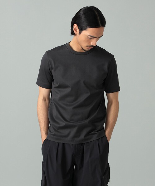 International Gallery BEAMS(インターナショナルギャラリービームス)の「SLOANE / コットンテンジク クルーネック カラーTシャツ(Tシャツ/カットソー・メンズ・レッド系その他7/オリーブ/ブラック系その他4/ダークブラウン/ダークグリーン/チャコールグレー・4/5/3)」の9枚目の写真