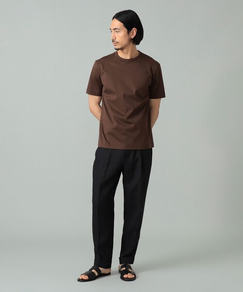 International Gallery BEAMS(インターナショナルギャラリービームス)の「SLOANE / コットンテンジク クルーネック カラーTシャツ(Tシャツ/カットソー・メンズ・レッド系その他7/オリーブ/ブラック系その他4/ダークブラウン/ダークグリーン/チャコールグレー・4/5/3)」の11枚目の写真