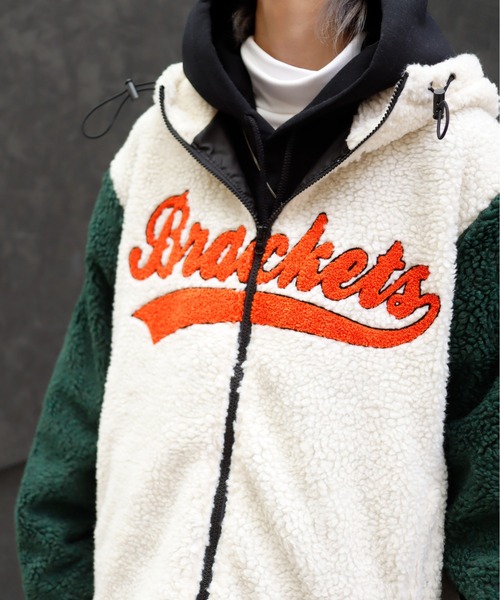 Bling Leads(ブリングリーズ)の「Z)【BLINGLEADS】722800 サガラ刺繍ボアboaZIPパーカー(ブルゾン・メンズ・グリーン系その他/ホワイト系その他/ベージュ系その他2/ベージュ系その他/ブラック系その他/ホワイト系その他2・MEDIUM/LARGE)」の9枚目の写真