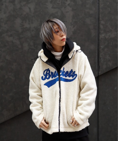 Bling Leads(ブリングリーズ)の「Z)【BLINGLEADS】722800 サガラ刺繍ボアboaZIPパーカー(ブルゾン・メンズ・グリーン系その他/ホワイト系その他/ベージュ系その他2/ベージュ系その他/ブラック系その他/ホワイト系その他2・MEDIUM/LARGE)」の14枚目の写真